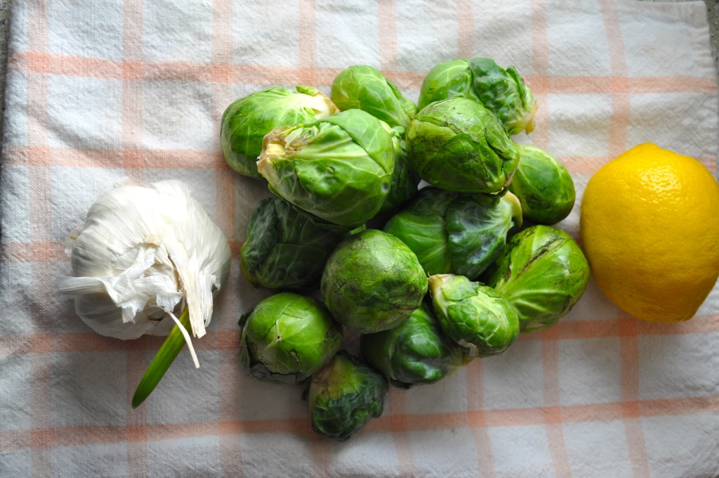 Garlic, lemon brussels sprouts