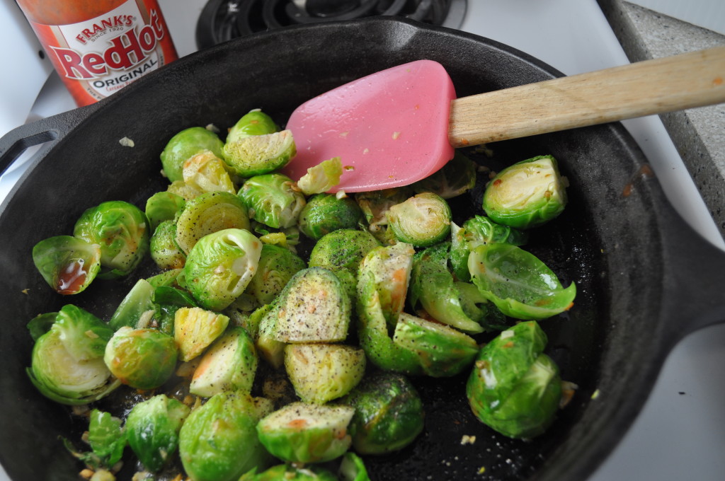 Hot sauce and sprouts