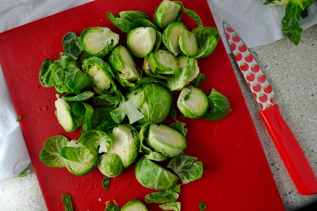 Chop those beautiful brussels